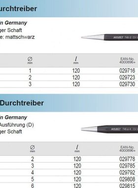德国哈蔡特 HAZET 中心冲 冲子 745-2 3 745a-2 3 4 5 6进口工具
