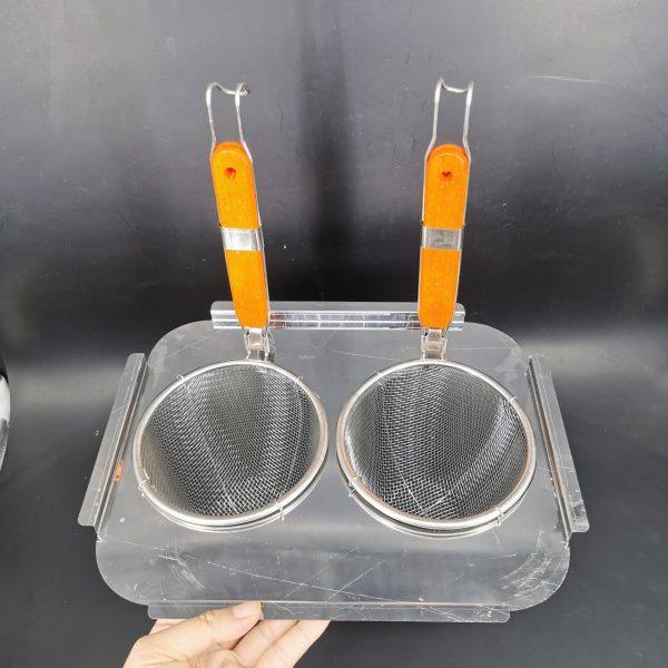 包邮 炸锅不锈钢煮面煮粉米线面篓 漏勺 盖板