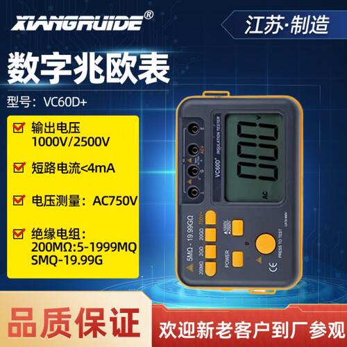 兆欧表绝缘电阻测试仪电阻绝缘测试仪数字兆欧表1000V2500V20G