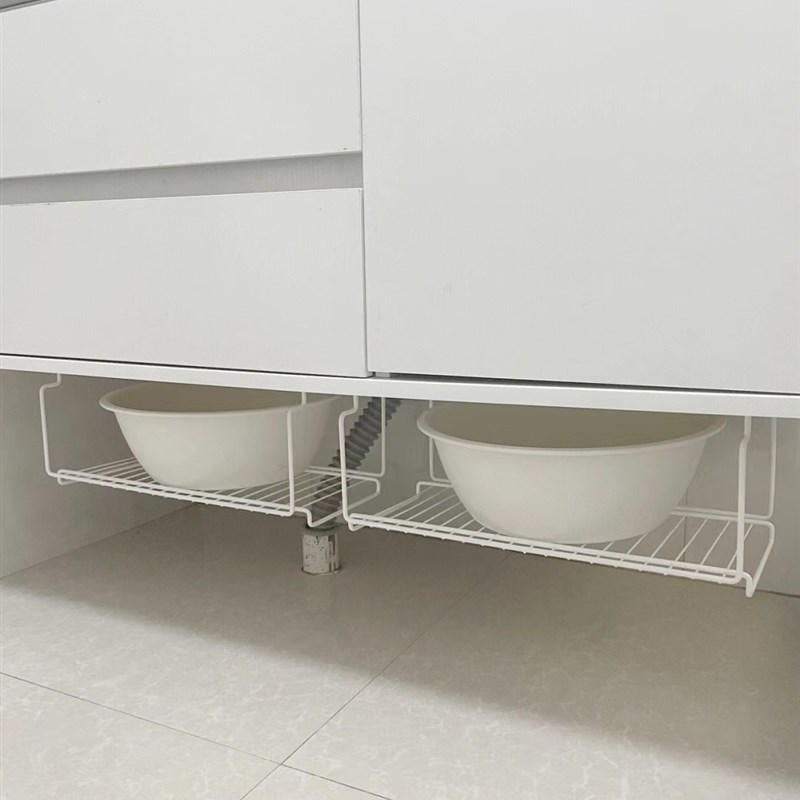 番茄家生活馆置物架卫生间收纳免打孔壁挂式浴室柜下Y脸盆收纳架