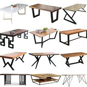 现简约铁艺桌腿餐桌茶几桌腿公桌配件桌脚铁艺桌角多款 式