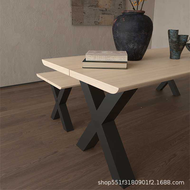 北欧实木台式电脑桌家用简约办公桌卧室书桌大板桌现代长条工作台