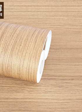 韩版加厚黄色竖直木纹自粘墙纸壁纸家具翻新贴纸装饰贴膜波音软片