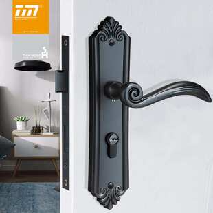 卧室入户普通厕所办公室极简法式家用通用型木门房间锁青古铜门锁