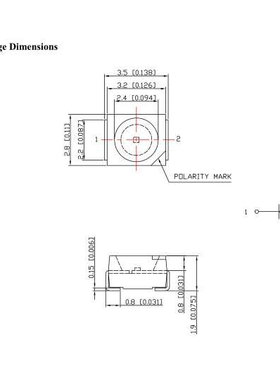 高亮3528蓝色LED灯珠1210蓝光贴片LED发光二极管蓝灯超亮超高亮