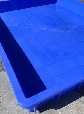 大蓝色塑方料盘90*750SSX*100号加厚海鲜水产加厚塑5料周转箱养殖