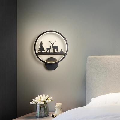 灯卧室10792厅背景墙灯壁具现代简约轻楼梯过客道创意灯墙壁灯奢