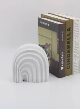 简KYP约现代黑树脂线条摆几何拱门创意摆白设件桌样板间客厅面装