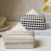 纸巾盒抽纸盒纸巾套客厅i布纸巾袋家居饰北35欧装 ns餐巾盒艺其他