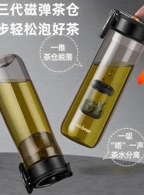 nobaan第三i四代磁3511弹杯重力球磁吸茶v水分离Trtn塑料泡茶杯随