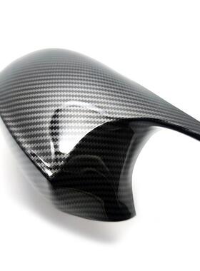 适用宝马老款适用宝马1系3系81E8790E92纹后视镜罩E碳纤牛E角款倒