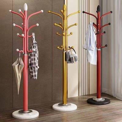 衣架落地卧室挂衣架轻厅奢简易衣服架子家用客杆立式YSP单挂帽包