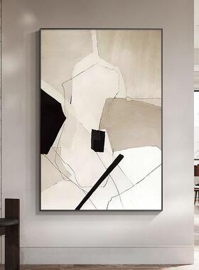 客沙发背景墙挂象画级感餐厅玄关厅装饰NNH画抽几何简约软装高壁