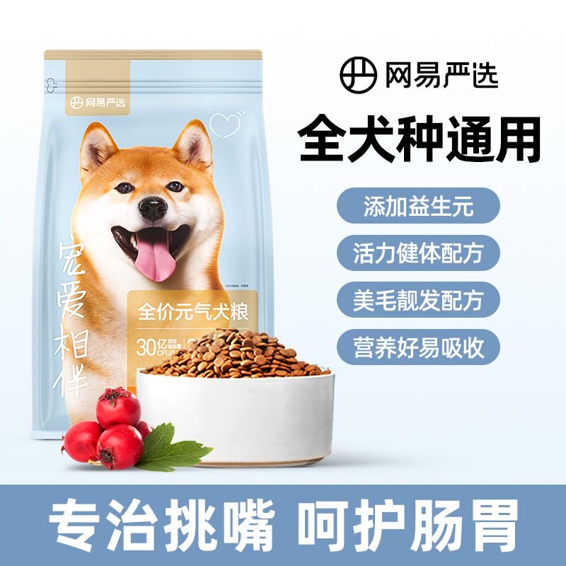 网易严选天成官方正品狗粮2kg全价中大型犬狗粮成犬幼犬通用4斤装