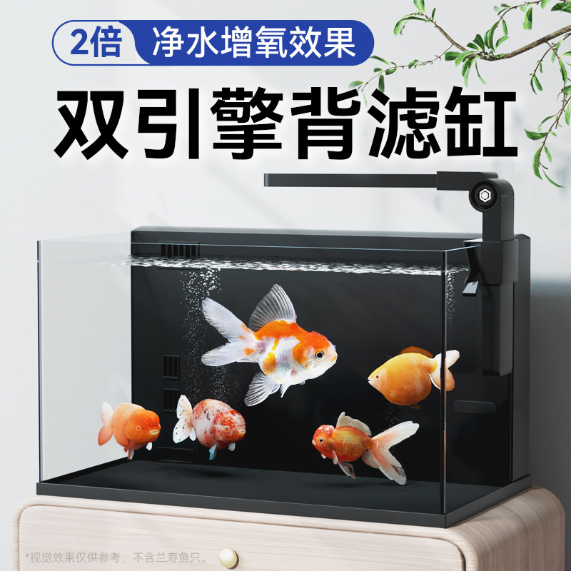 双引擎背滤鱼缸桌面鱼缸