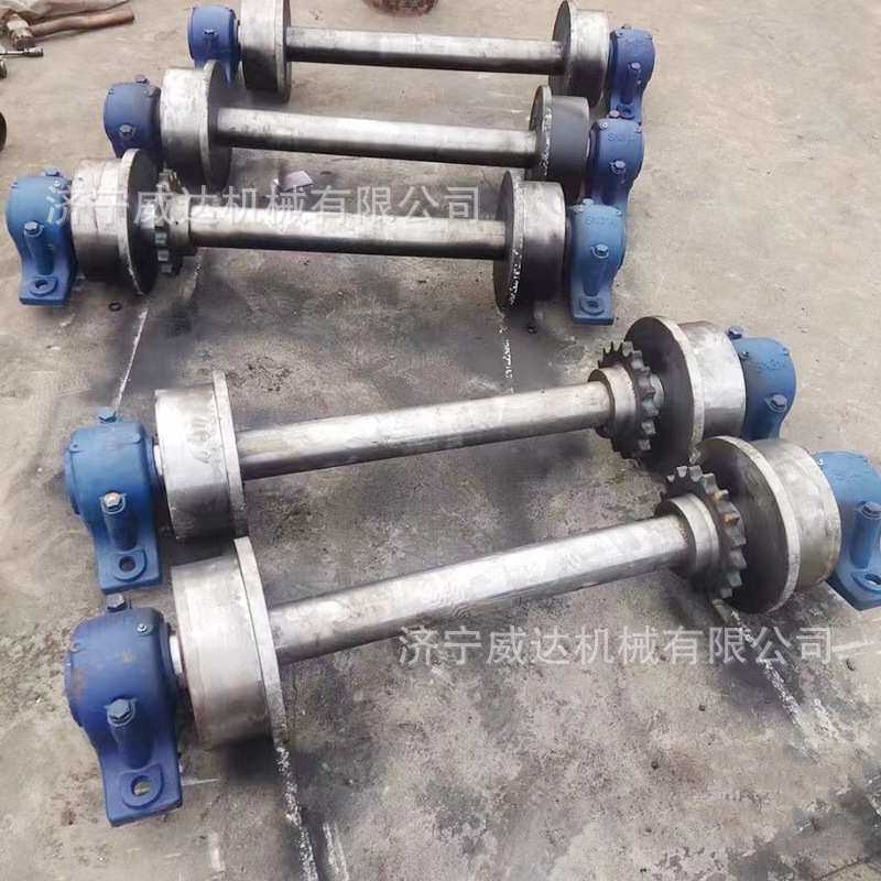 矿用铸钢矿车轮对 轨道运输平板车实心轮对载重3吨封闭式蒙头轮
