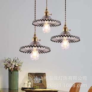 莲花淘缘灯具餐厅咖啡厅床头装饰北欧风格纯铜单头小吊灯
