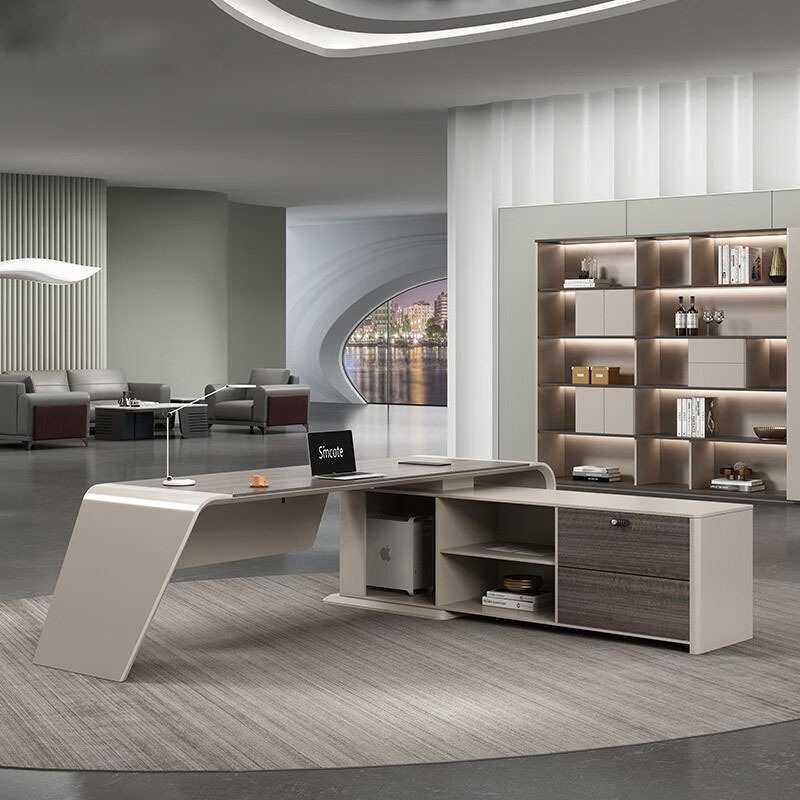 烤漆办公大班台老板桌总裁桌高档办公桌简约现代经理桌主管桌家具