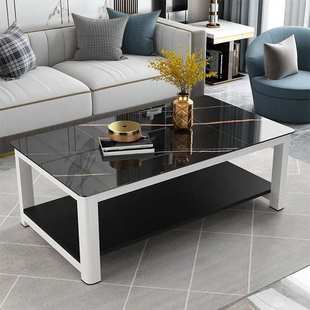 钢化玻璃现代小户型家用客厅茶桌办公室长方形小桌子出租房厂连锁