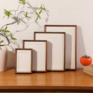 极简窄边框实木榫卯相框摆台 678 10寸A4空框书法字画装裱画框