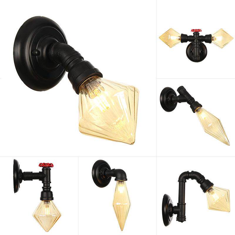 复古水管壁灯铁艺创意简约卧室床头餐馆吧台工业怀旧灯