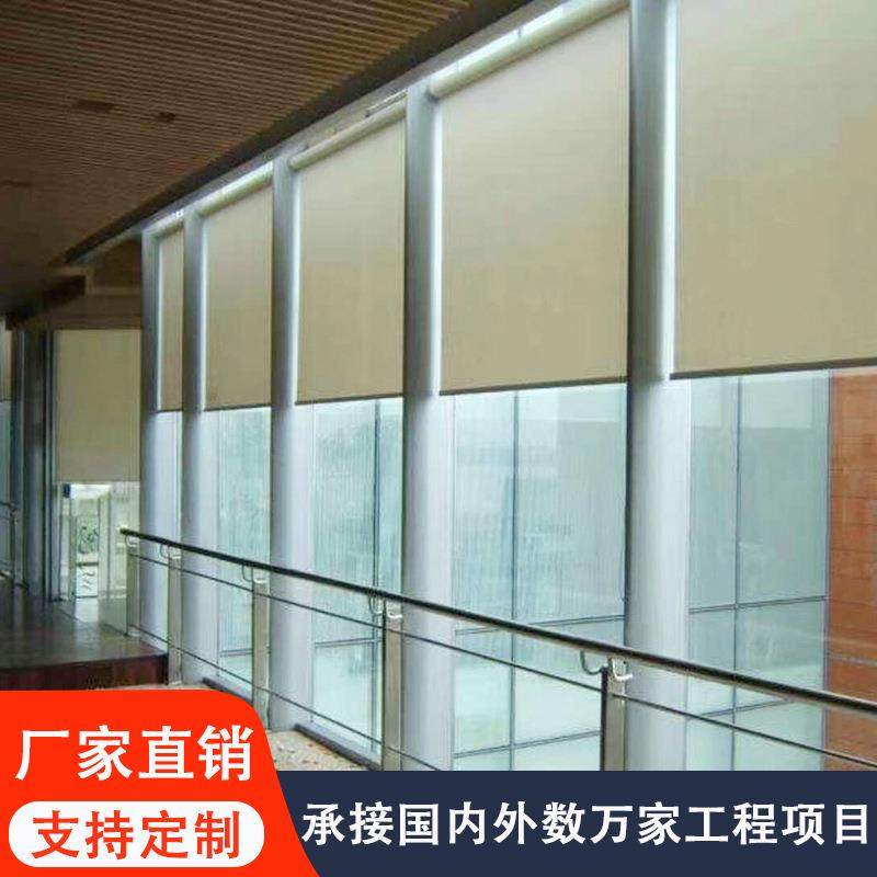 厂家价格电动卷帘升降办公室遮光窗帘按尺寸各种窗帘