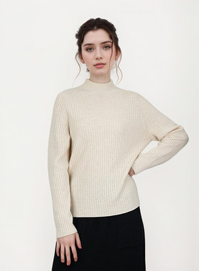 【一一专享】无缝一体100美丽诺澳洲羊毛半高领羊毛衫HN620