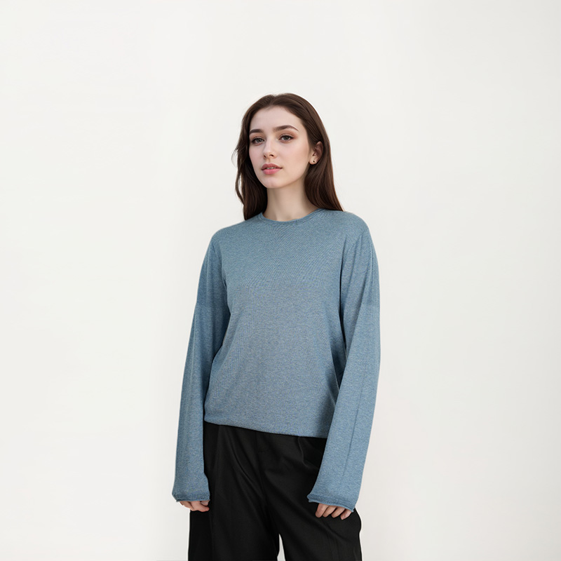 【虹虹粉丝专享】纯色百搭女士针织衫TN5288