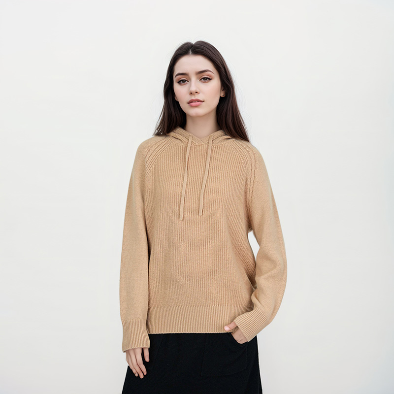 【甜甜粉丝专享】100%羊毛连帽秋冬针织衫百搭保暖羊毛衫HN715