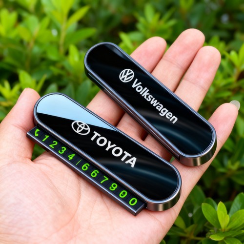 挪车电话牌车用车载临时停车号码移车牌夜光摆件一推隐藏高端创意