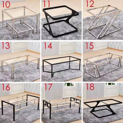 定不锈钢16851桌作腿办公桌几支架子茶餐桌脚餐台脚酒吧厅茶桌客