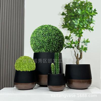 北欧ns玻璃钢i装饰厅花瓶客厅插花展室内绿售楼部民JY03168宿植花