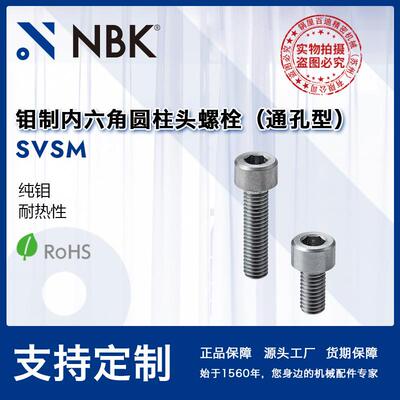 NBK SVSM 厂家直供螺丝 通孔型钼制内六角圆柱头螺栓纯钼耐热