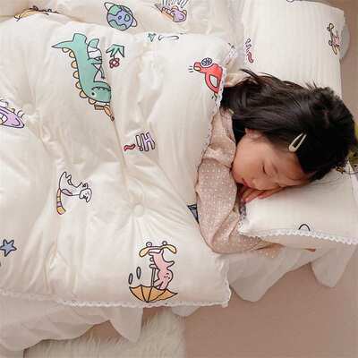 mikiA类母婴针织棉大豆被春秋被宝宝全棉儿童被子加厚保暖冬被