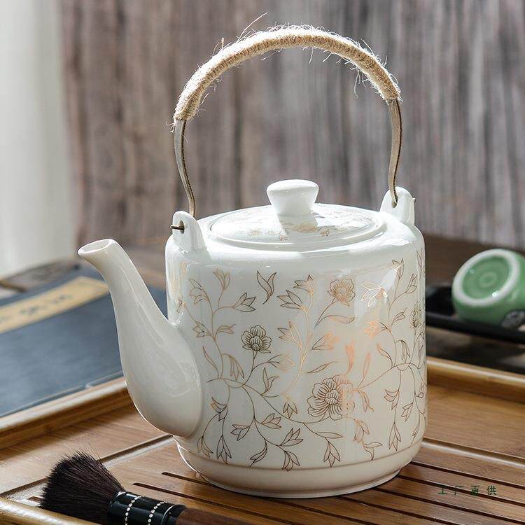 茶壶陶瓷单壶家用冷开水壶大容量凉水壶单瓷壶大壶瓷茶壶大号水壶