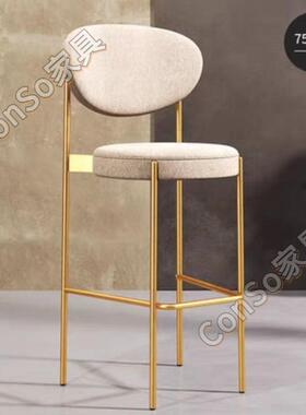 CSP2北欧吧台椅简约家酒吧高脚靠背餐椅网红餐椅子现代铁艺餐