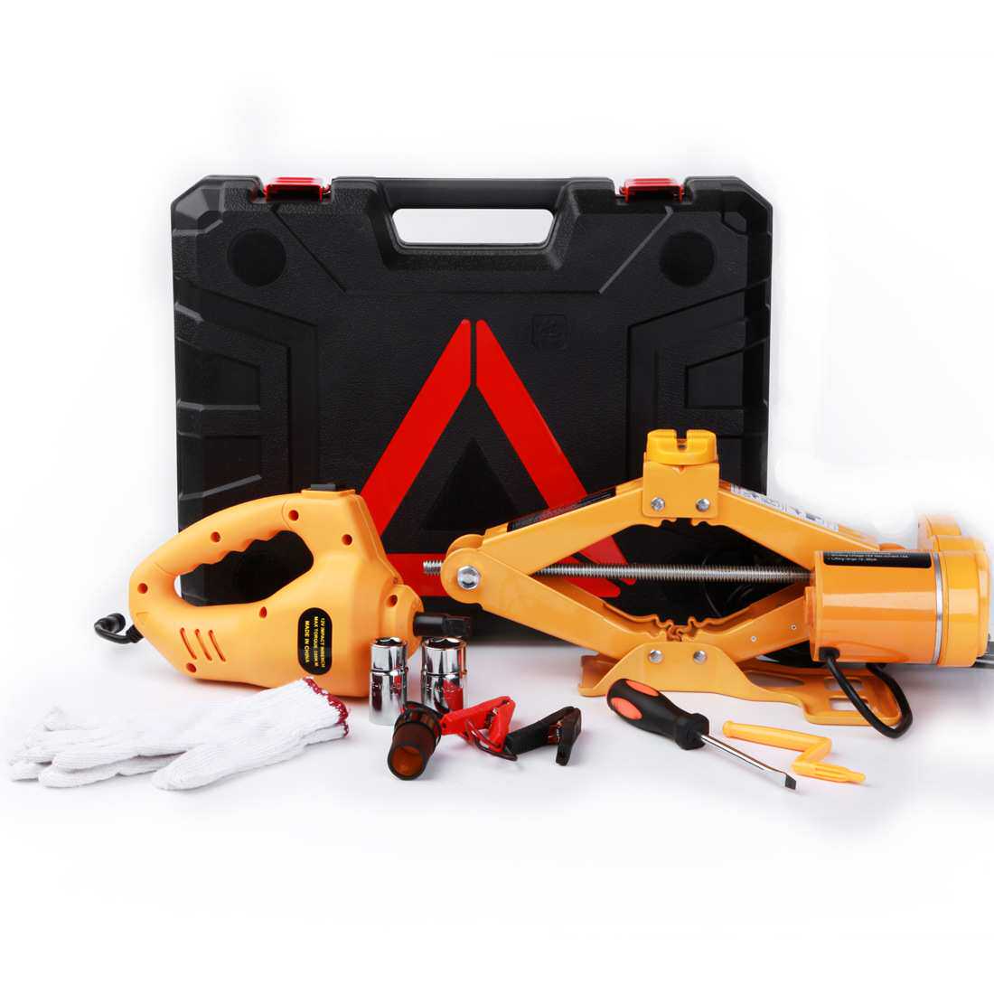 12v电动扳手千斤顶 电动液压千斤顶 车载修理设备 汽车维修工具