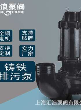 汇浪50WQ20-40-4潜污泵不锈钢潜水无堵塞家用工程废水排污泵