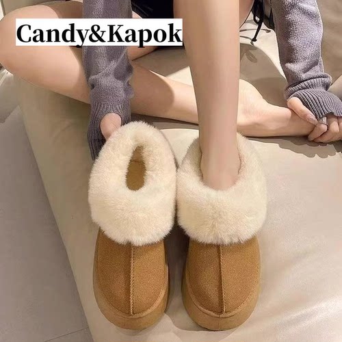 Candy&Kapok居家风毛毛拖