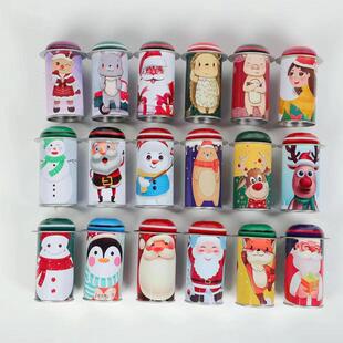铁圣诞节糖果铁老盒套装HZ-236现货圣诞人造型马铁储物口收纳罐包