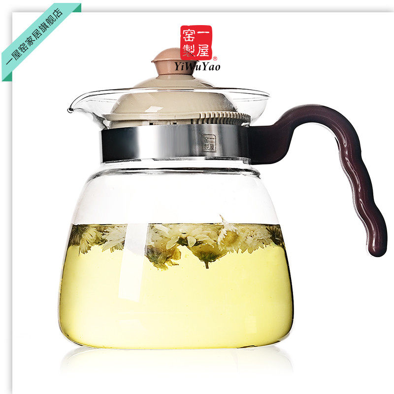 一屋窑 耐热玻璃茶具冷热烧水壶可直火加热煮茶花茶壶  大容量