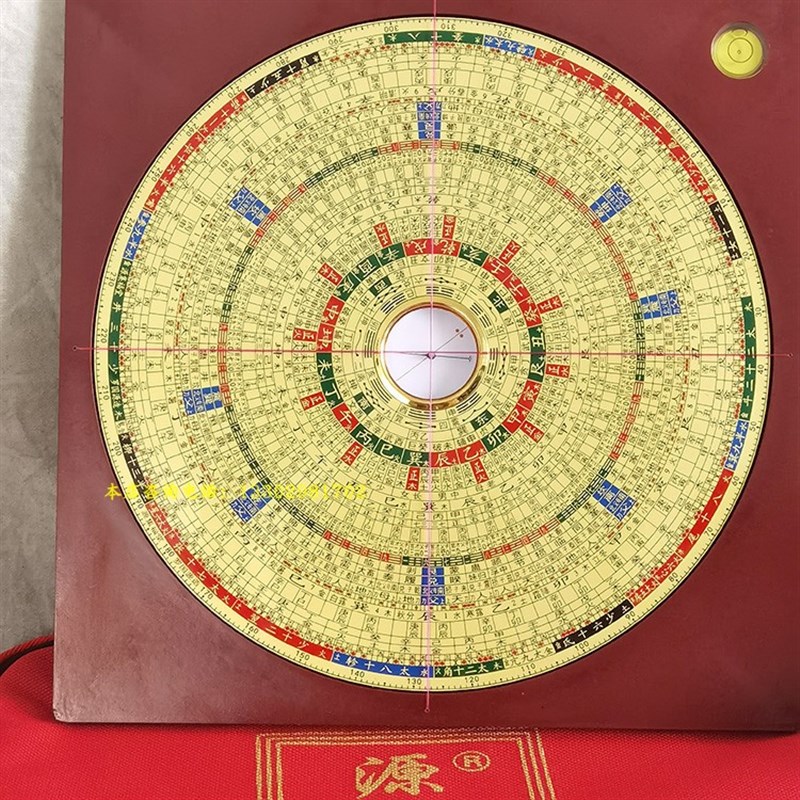 2022源集福堂8寸金面彩色三元三合综合风水罗盘深圳发货