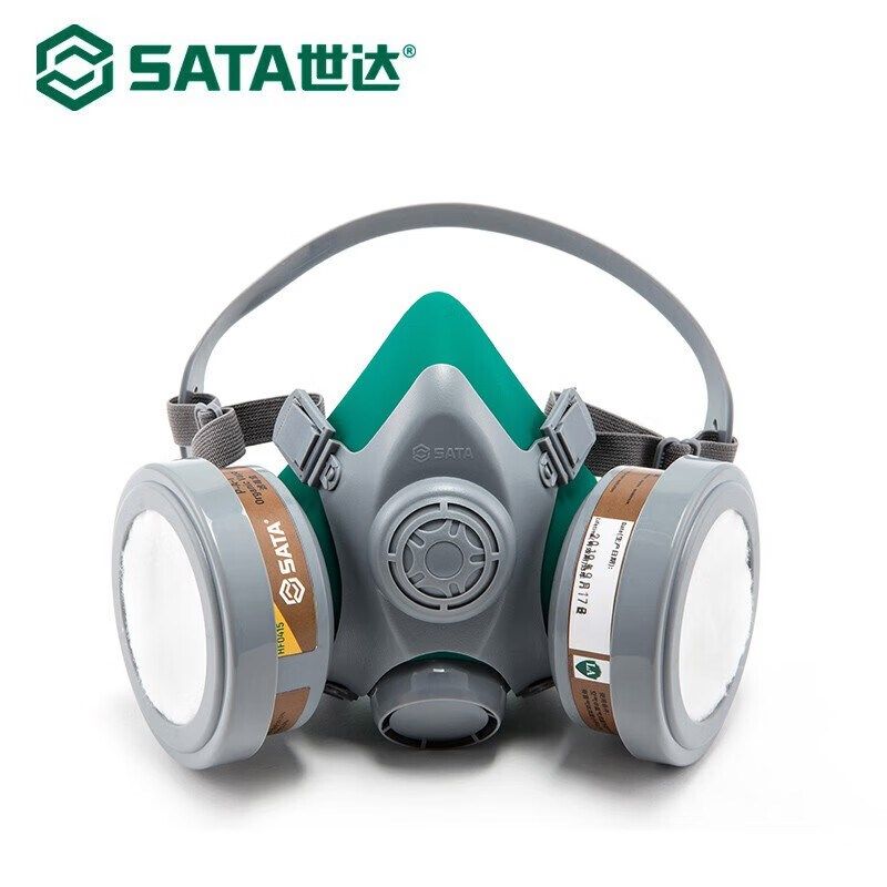 世达HF0420工业化工双滤盒劳保防护面具 防尘口罩防毒喷漆口罩