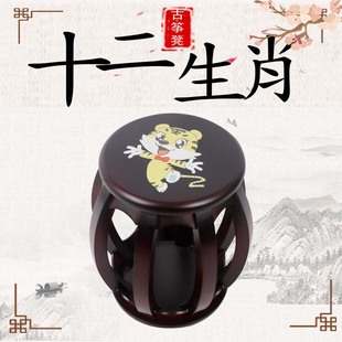 弹古筝实木圆凳坐的琴凳弹琴敦煌登椅子櫈子专用座椅坐凳板凳凳子