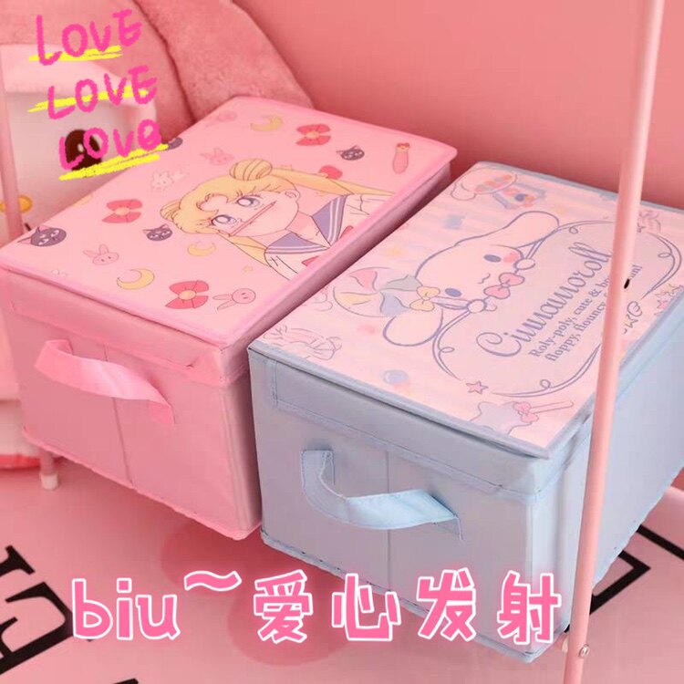 少女心卡通独特ins可爱内衣抽屉式折叠收纳盒玉桂狗库洛米美少女