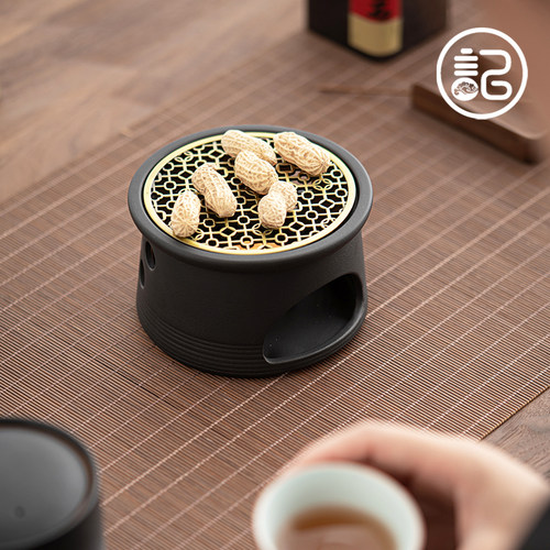记今朝【温茶炉】日式复古蜡烛暖茶器底座公杯加热茶具配件