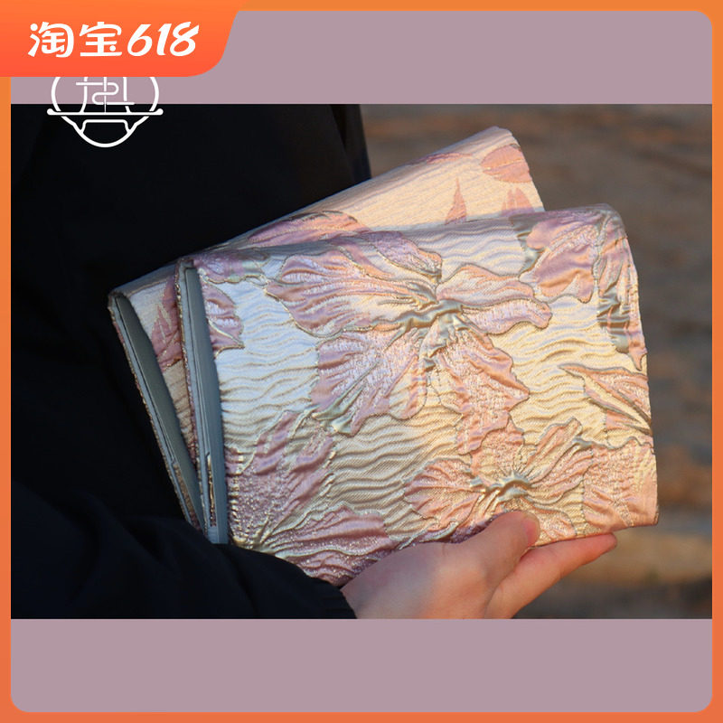 真我 百合金羽提花手工布书衣套装A5A6手帐本记事本封套文创礼物