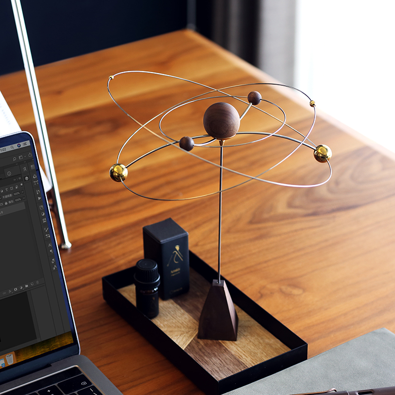 小行星球精油无火香薰动态平衡扩香器桌面木摆件创意生日礼物男女