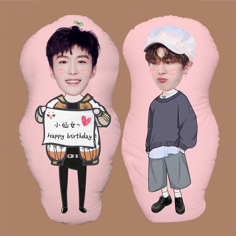 范丞丞人形抱枕定制来图定做照片周边同款Q版异形枕.头生日礼物