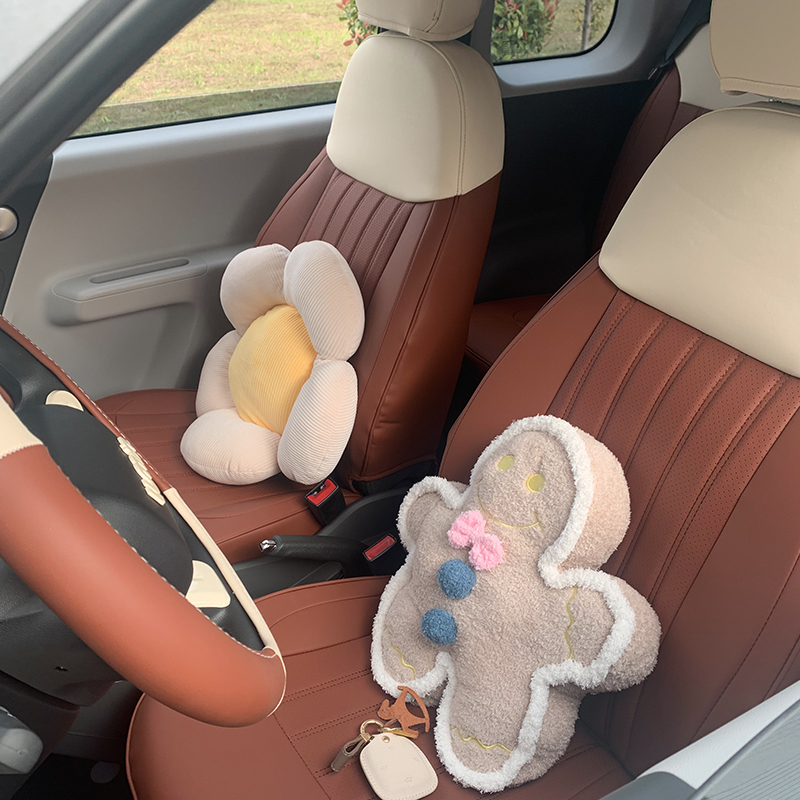 【晨先森】长安糯玉米LUMIN复古风米J色棕色拼接座椅套汽车坐垫套